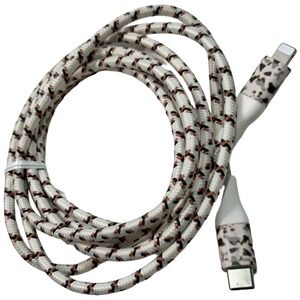 Heyday 6' LTNG to USB-C Braided Charging Cable fits iPhone & iPad - Light Tort